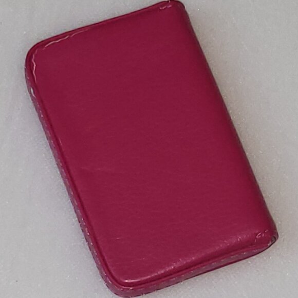 Hot Pink Cardholder Card Wallet Magnetic Flap Closure - Picture 2 of 5